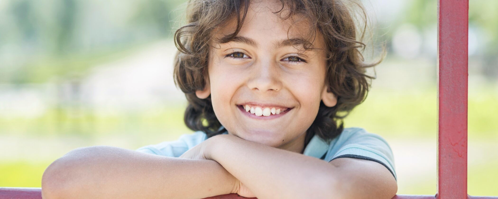 Portrait of a smiley young boy.