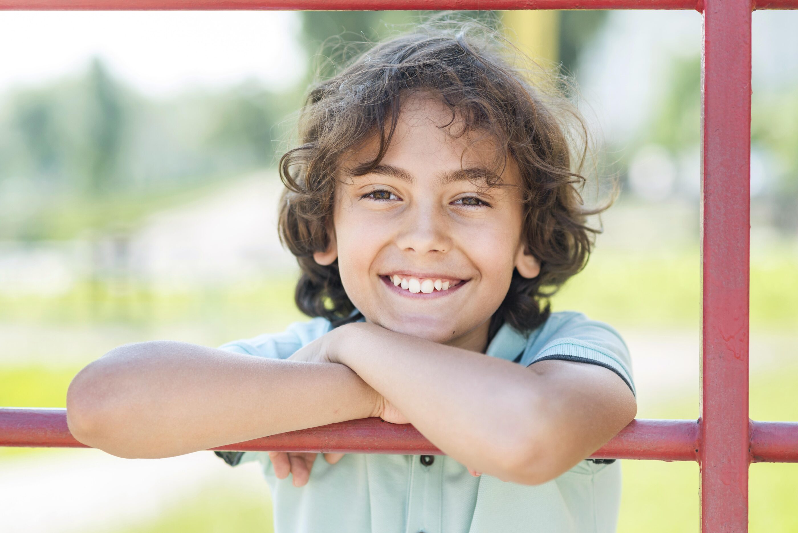 Portrait of a smiley young boy.